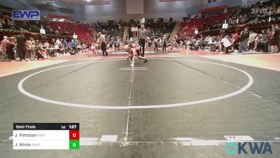 95 lbs Semifinal - Jemma Patteson, IRONMEN Wrestling Club vs Joslynn White, Skiatook Youth Wrestling