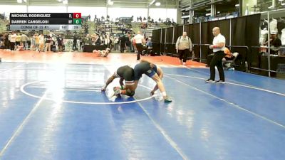 132 lbs Consi Of 32 #1 - Michael Rodriguez, FL vs Darren Cangelosi, NY