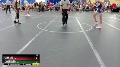 130 lbs Round 3 (8 Team) - Luke Lee, Louisville WC vs Mack Oneil, Highland Hornets