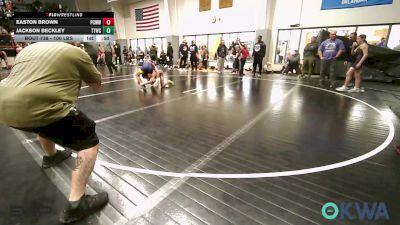 100 lbs Final - Easton Brown, Ponca City Wildcat Wrestling vs Jackson Beckley, Team Tulsa Wrestling Club