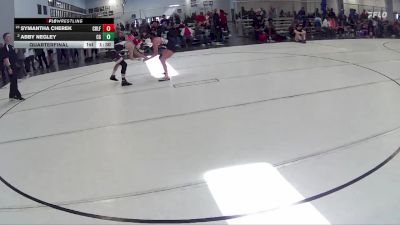 117 lbs Quarterfinal - Symantha Cherek, Nebraska Wrestling Academy vs Abby Negley, Cozad Girls