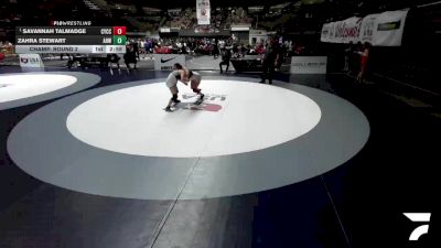 Champ. Round 2 - Savannah Talmadge, Community Youth Center - Concord Campus Wrestling vs Zahra Stewart, Animal House Wrestling