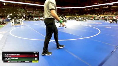 157 Class 2 lbs Quarterfinal - Austyn Hunter, Kirksville vs Jackson Finke, Blair Oaks