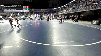 108 lbs Consy 5 - Riley Zimmerman, Governor Mifflin vs Makayla Kramer, Central Columbia