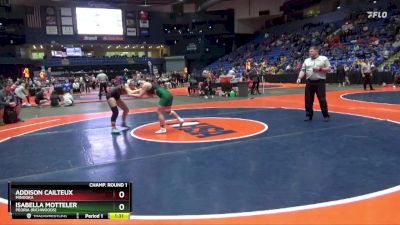 130 lbs Champ. Round 1 - Isabella Motteler, Peoria (Richwoods) vs Addison Cailteux, Minooka