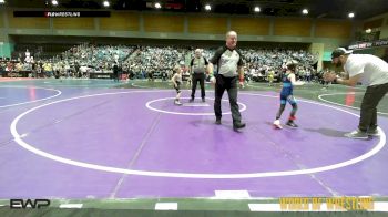 52 lbs Consi Of 4 - Huntlee Holbrook, Simmons Academy Of Wrestling vs Tanner Houck, Oroville Rattlers