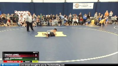 72 lbs Cons. Semi - Timothy Jones, All In Wrestling Academy vs Luke Montgomery, Patriot WC