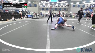 120-130 lbs Rr Rnd 3 - Draven Tyree, Hennessey Takedown Club vs Denver Norwood, Cowboy Wrestling Club