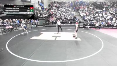 6A 120 lbs Cons. Round 1 - Bennett Hinkins, Herriman vs Cougar Wilson, American Fork