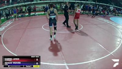 145 lbs Champ. Round 1 - Gabriel Lemos, California vs Keagan Weaver, Utah