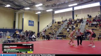 174 lbs Champ. Round 1 - Jonah Gruenes, Augustana vs Peyton Haupt, Nebraska Weslyn University