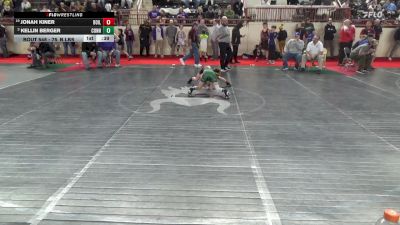 75_B lbs Consi Of 16 #1 - Jonah Kiner, Boiling Springs vs Kellin Berger, Connellsville