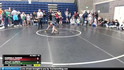 55 lbs Quarterfinal - Attley Aldrich, Middleton Wrestling Club vs Gabriela Tanner, Small Town Wrestling