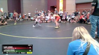 92 lbs Quarterfinals (8 Team) - Liam Jones, East Kansas Eagles vs Laydon Knox, The Missouri Maulers