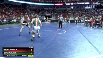 3A-150 lbs Cons. Round 3 - Brody Warrick, Boone vs Owen Walker, Valley, West Des Moines