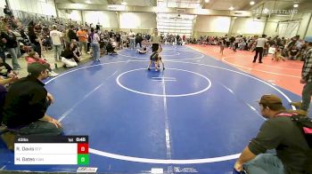 43 lbs Consi Of 4 - Ryker Davis, Tulsa Blue T Panthers vs Hendrix Gates, Vian Wrestling Club