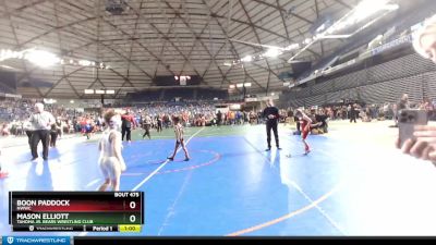 70 lbs Semifinal - Boon Paddock, NWWC vs Mason Elliott, Tahoma Jr. Bears Wrestling Club