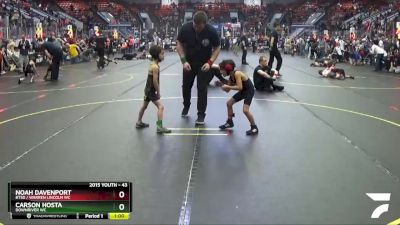 43 lbs Cons. Round 2 - Noah Davenport, BTSD / Warren Lincoln WC vs Carson Hosta, Downriver WC