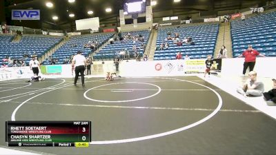 37-40 lbs Semifinal - Chasyn Shartzer, Abilene Kids Wrestling Club vs Rhett Soetaert, Tonganoxie Wrestling Club