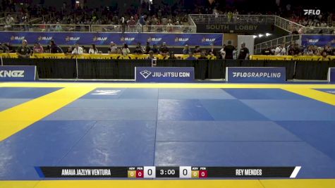 Rey Mendes vs Amaia Jazlyn Ventura 2026 Pan Kids Jiu-Jitsu IBJJF Championship