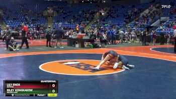 100 lbs Quarterfinal - Riley Kongkaeow, Round Lake vs LIly Enos, Batavia