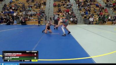 130 lbs Cons. Semi - Tavin Bomkamp, Team Nazar vs Camden Stichman, Wrestling Factory