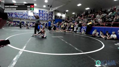 43 lbs Consolation - Cove Courtney, Husky Wrestling Club vs Dawson Wise, Tecumseh Youth Wrestling