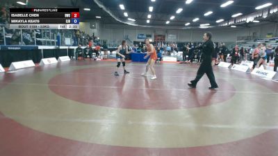 53kg 3rd Place Match - Isabelle Chen, Bhullar Wrestling Club vs Mikayla Keats, Saskatoon Junior Huskies