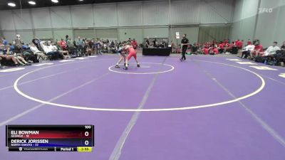 100 lbs Semis & 3rd Wb (16 Team) - Eli Bowman, Georgia vs Derick Jorissen, North Dakota