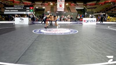 Cadet Boys Lower - 120 lbs Champ. Round 1 - Israel Espinoza, Alisal High School Wrestling vs Salvador Bautista II, Coachella Valley Wrestling Club