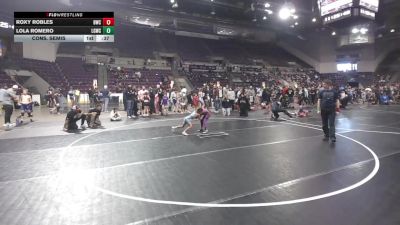 49.3-52.6 lbs Cons. Semis - Lola Romero, La Gente Wrestling Club vs Roxy Robles, Brighton Wrestling Club