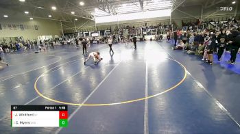 87 lbs 1st Place Match - Jre Whitford, Sanderson Wrestling Academy vs Cade Chaos Myers, Green River Grapplers