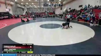 145 Boys Cons. Round 4 - Juell Sanchez, Prairie View High vs Timbur Wolfe, Little Warriors Wrestling Club