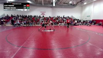 215 lbs Cons. Round 3 - Cody Perkins, Cherokee Trail vs Romeo Molina, Overland