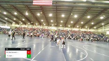 75 lbs 5th Place Match - Travon Hall, West Jordan vs Maverick Mortensen, Aviator Wrestling Club