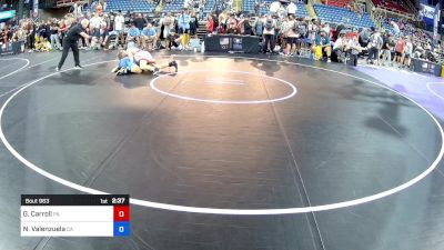 150 lbs Cons 128 #2 - Gavin Carroll, PA vs Niko Valenzuela, CA