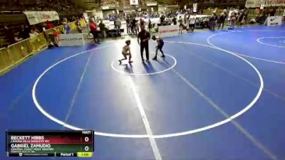 86 lbs Cons. Round 3 - Beckett Hibbs, Laguna Hills Hawkeye WC vs Gabriel Zamudio, Central Coast Most Wanted Wrestling Club