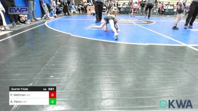 51 lbs Quarterfinal - Paris Wellman, Viking Wrestling Club vs Aubrey Petro, Cowboy Wrestling Club