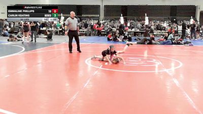 55 lbs Rr Rnd 2 - Emmaline Phillips, Triumph Trained - Girls vs Carlin Keating, MGW Glitter & Grit - Girls