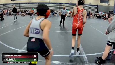 76 lbs Round 1 (8 Team) - Cael Faulk, FCA Hurricanes vs Grayson Jakeman, Riverheads MS Wrestling