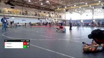 127 lbs Quarterfinals (8 Team) - Cori Young, Ohio Red vs Jocelynn Malone, Swag Girls