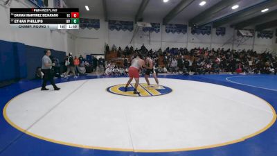 289 lbs Champ. Round 1 - Ethan Phillips, West Valley vs Davian Martinez Bejarano, El Camino