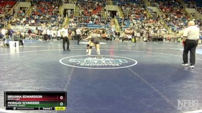 130 lbs Cons. Round 1 - Morgan Schneider, Bismarck Legacy vs Brianna Edwardson, Devils Lake