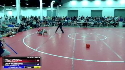 77 lbs Placement Matches (8 Team) - Rylan Sandoval, Oklahoma Blue vs Crew Musselman, Pennsylvania Red