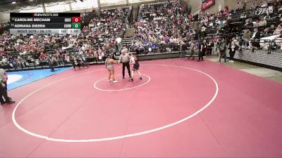 3A 170 lbs Quarterfinal - Caroline Mecham, Grantsville vs Adriana Sierra, Canyon View