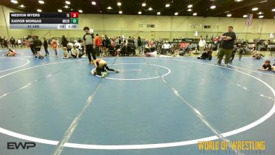 61 lbs Rr Rnd 5 - Weston Myers, Tulsa Elite 9U vs Xavior Morgas, Mojo 9U