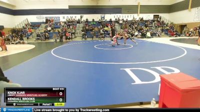 117 lbs Round 2 - Knox Kjar, Liberty Warriors Wrestling Academy vs Kendall Brooks, Cashmere Wrestling Club