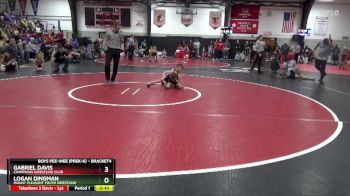 Semifinal - Gabriel Davis, Champions Wrestling Club vs Logan Dingman, Mount Pleasant Youth Wrestling