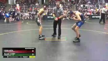 129 lbs Quarterfinals (8 Team) - Blake Cosby, Dundee Blue vs Juan Asta, Jackson Northwest