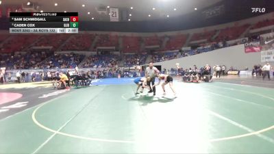 3A Boys 132 lbs 3rd Place Match - Caden Cox, Glide Boys vs Sam Schmidgall, Santiam Christian Boys